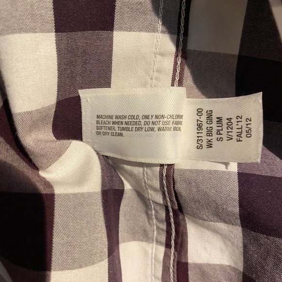 GAP Non-iron Gingham Button down Shirt for men XS - Picture 7 of 8